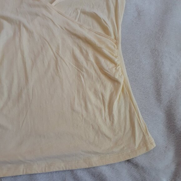 Nautica Vintage Women's Size Small Butter Yellow Cotton Shirt - Picture 6 of 11